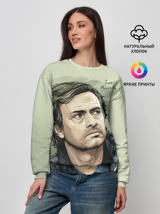 Женский свитшот / Размышления о футболе Моуринью