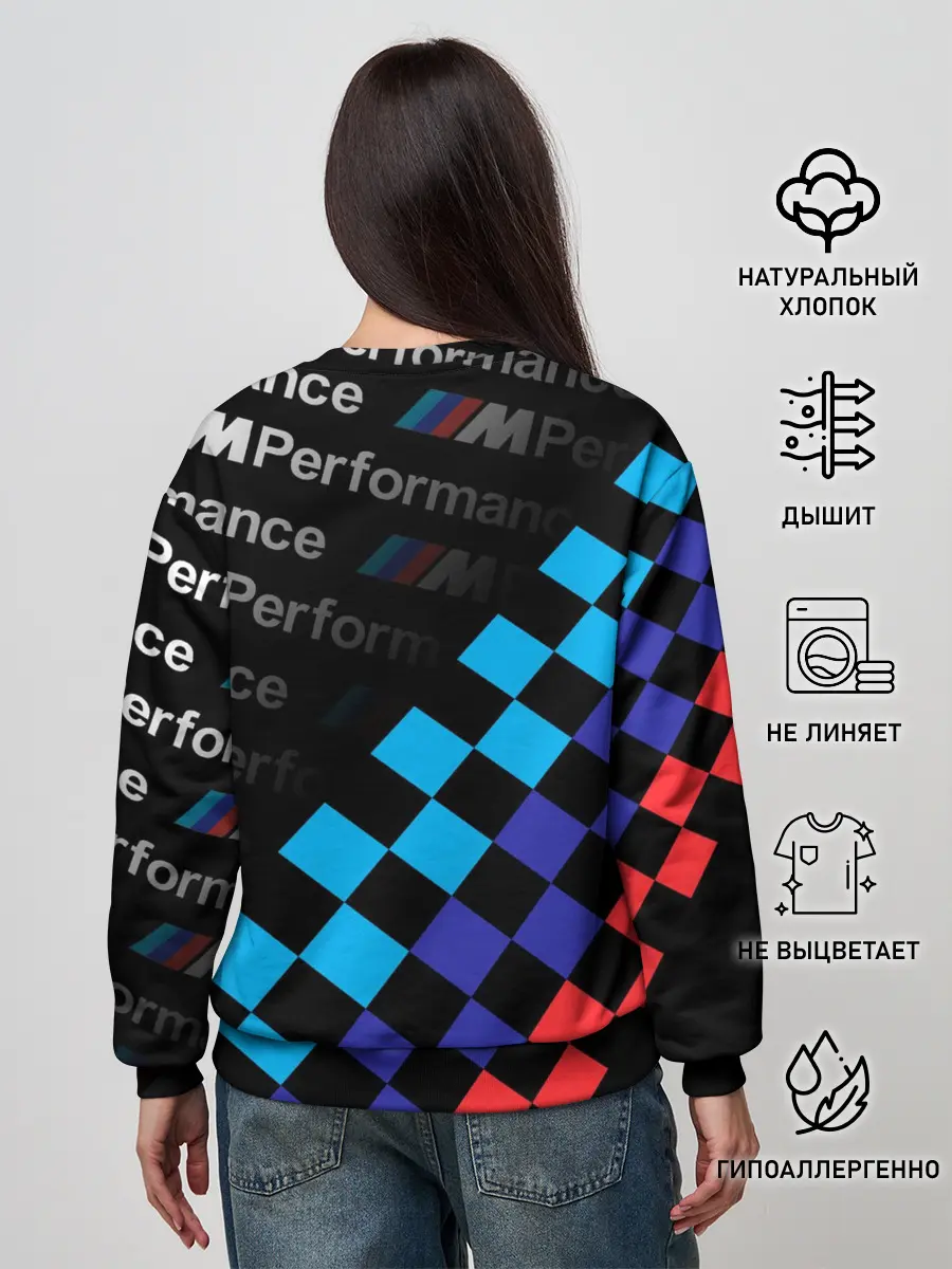 Женский свитшот / BMW / ФЛАГ/ M PERFORMANCE