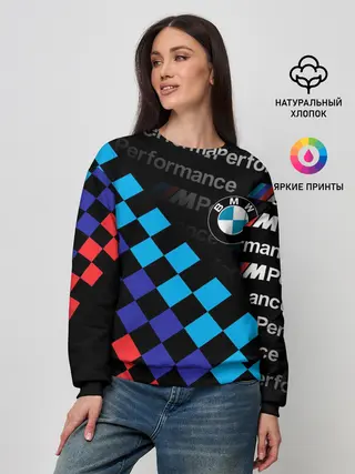 Женский свитшот / BMW / ФЛАГ/ M PERFORMANCE