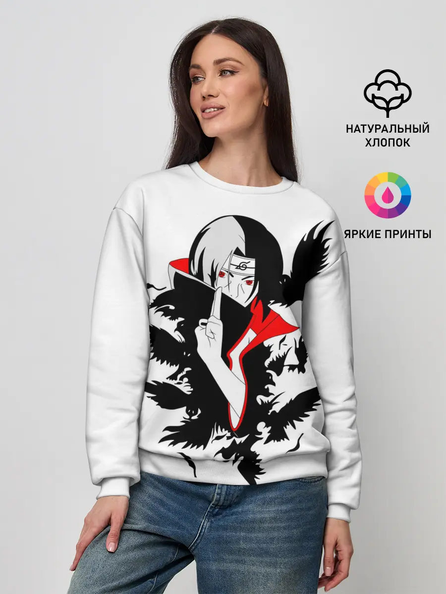 Женский свитшот / Человек и вороны аниме
