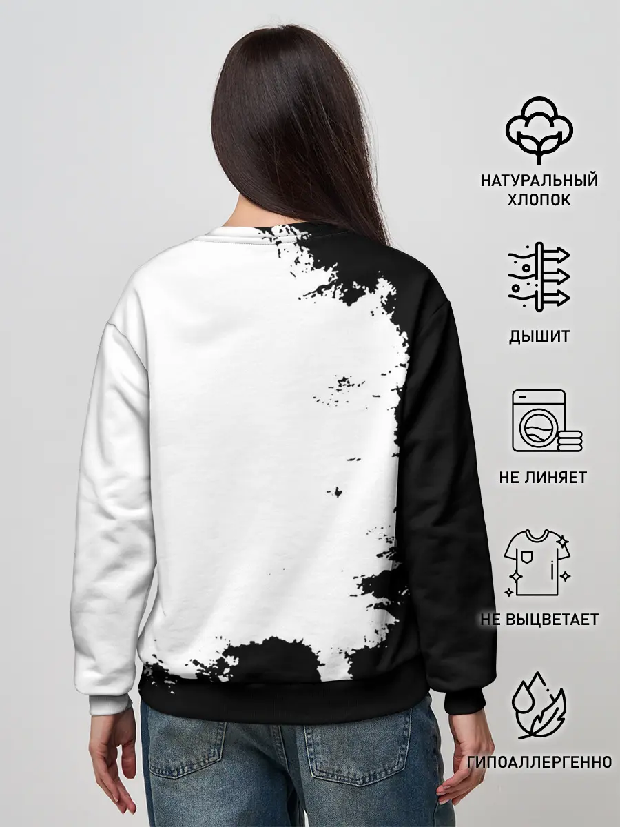 Женский свитшот / Чёрный клевер кричащий Аста