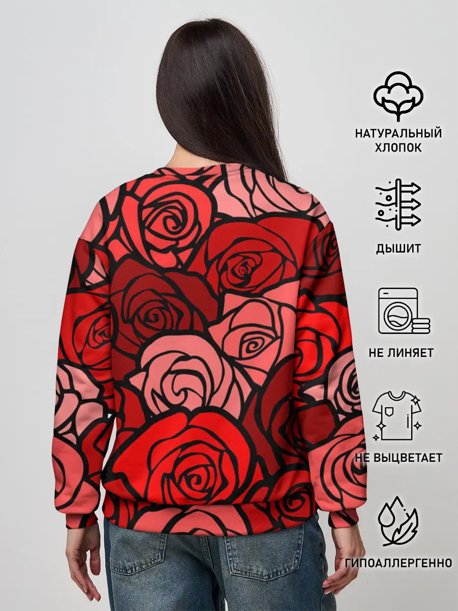 Женский свитшот / Розочки