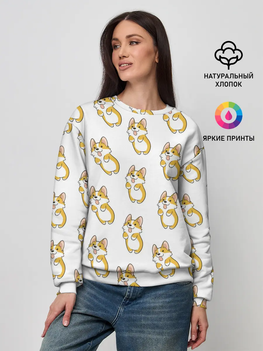 Женский свитшот / Собаки | Корги