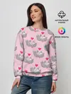 Женский свитшот / Пиксельные котики