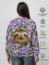 Женский свитшот / Ленивец среди цветов