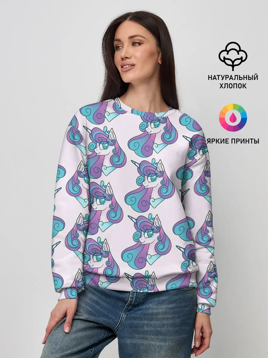 Женский свитшот / Пони узор
