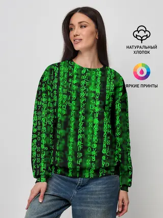 Женский свитшот / Программная ошибка Баг 3D