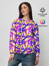 Женский свитшот / абстракция из ярких полос