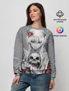 Женский свитшот / Девушка с черепом