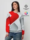 Женский свитшот / 3D SPORT STYLE RED / WHITE