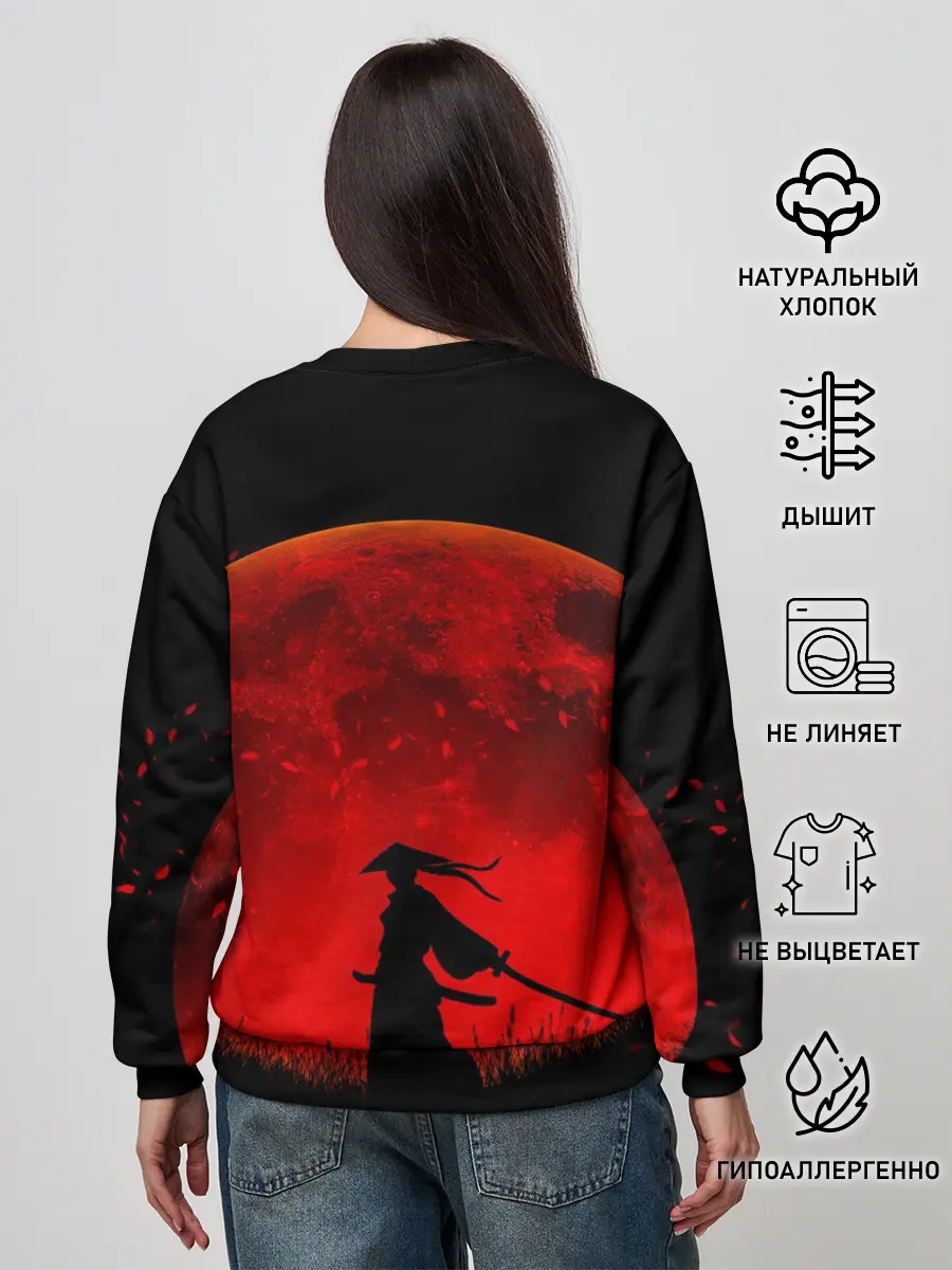 Женский свитшот / Самурай 3D