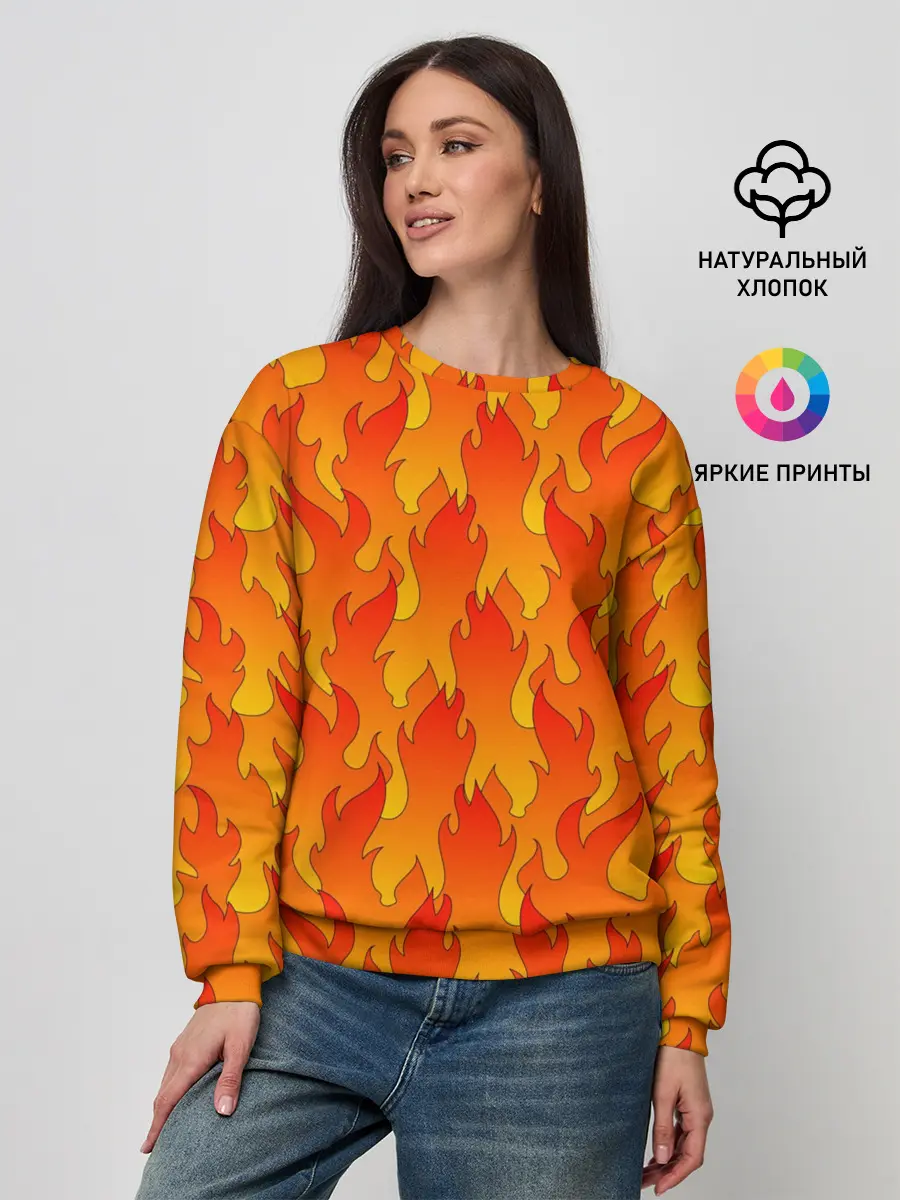 Женский свитшот / ПЛАМЯ 2.0