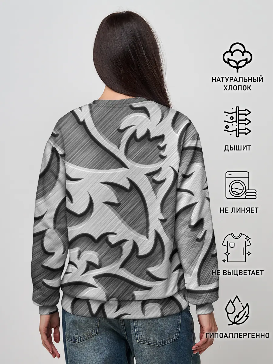 Женский свитшот / Монохромный узор