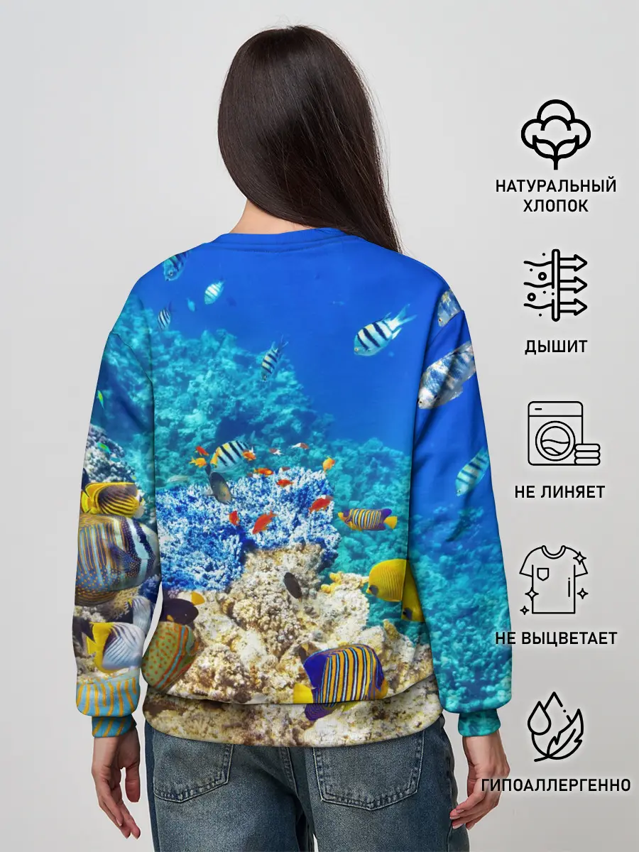 Женский свитшот / Морской мир