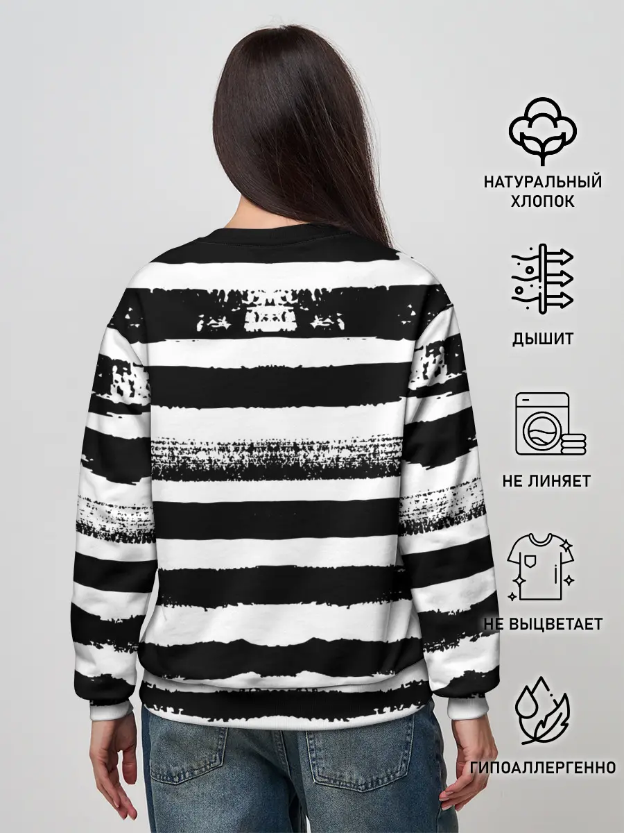 Женский свитшот / ТЕЛЬНЯШКА ВМФ | ЧЕРЕП ФУРАЖКА