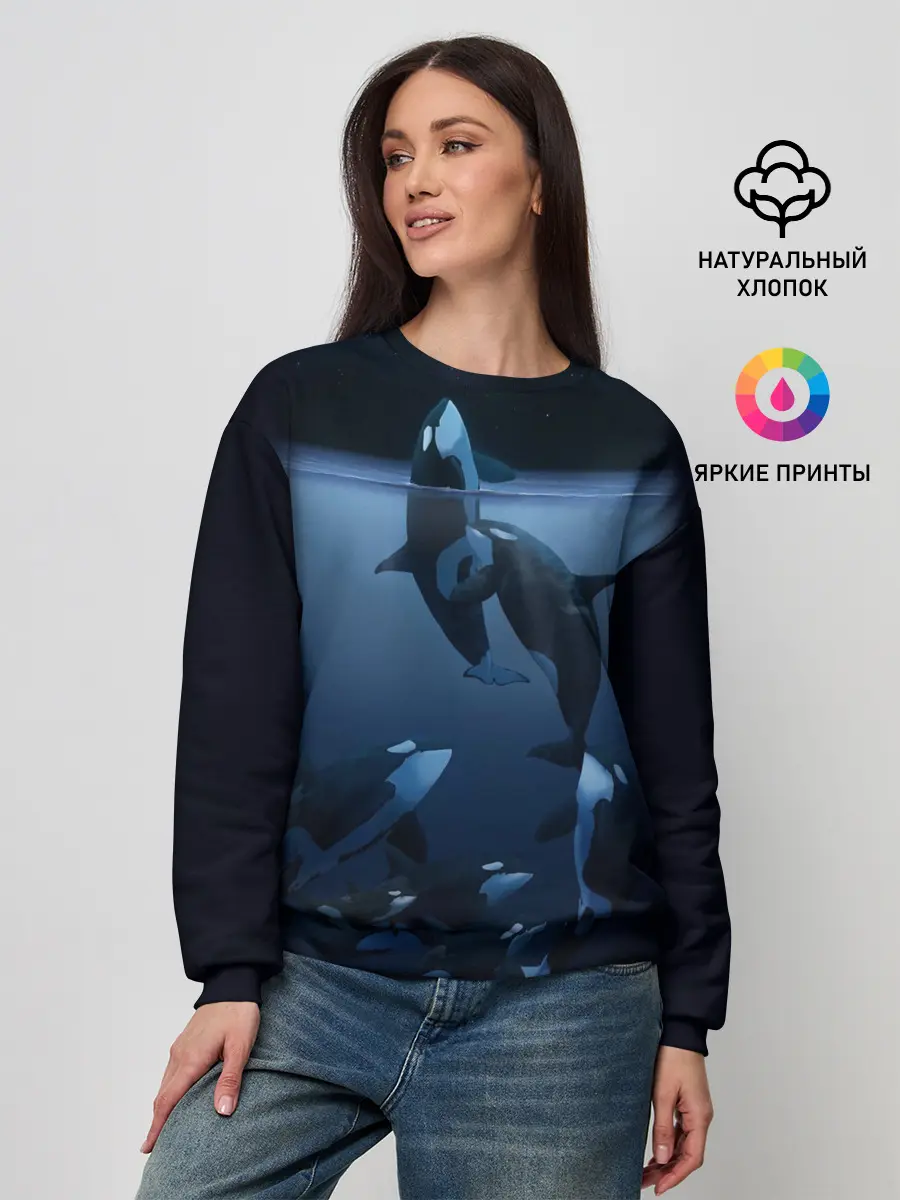 Женский свитшот / касатки