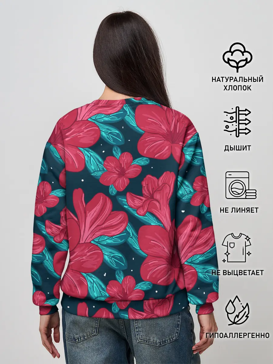 Женский свитшот / Моника в цветах