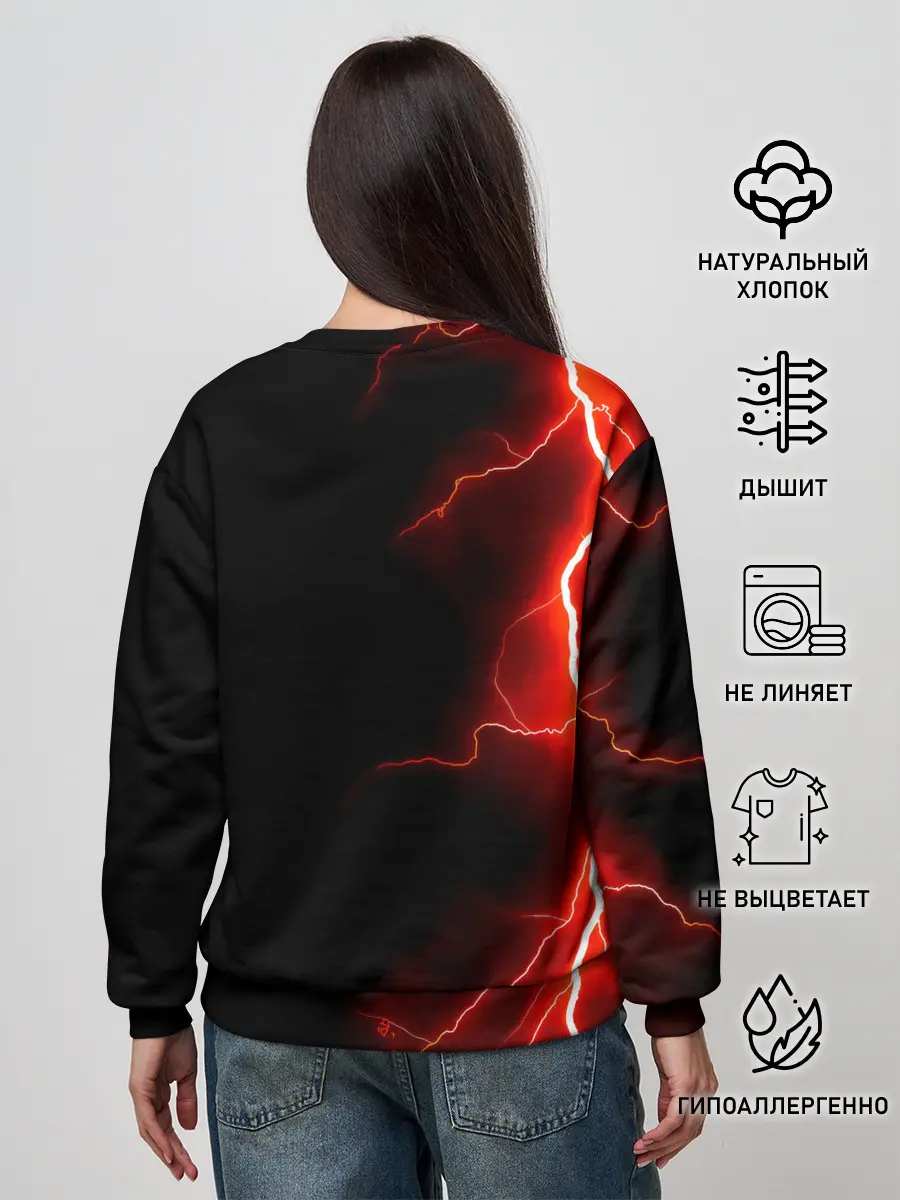 Женский свитшот / Черные быки | Черный Клевер