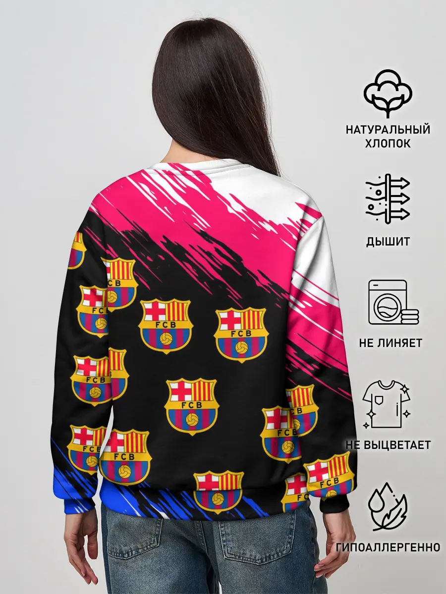 Женский свитшот / ЛИОНЕЛЬ МЕССИ / БАРСЕЛОНА
