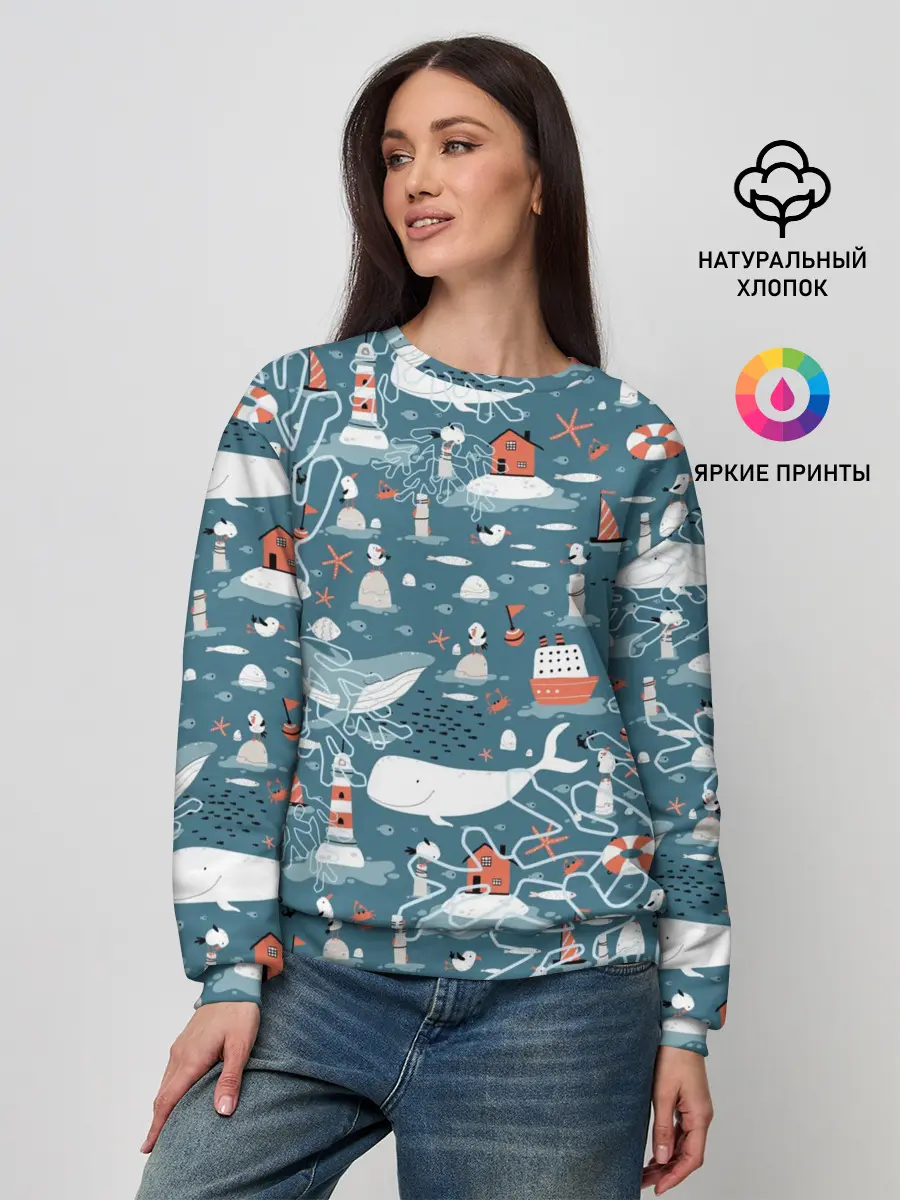 Женский свитшот / Море и его жители