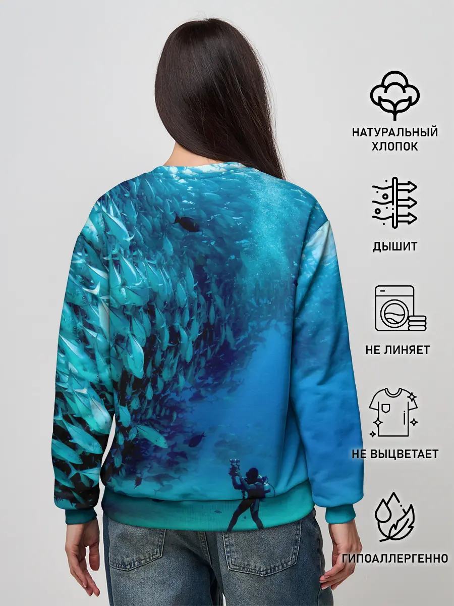 Женский свитшот / Фото дайвинг