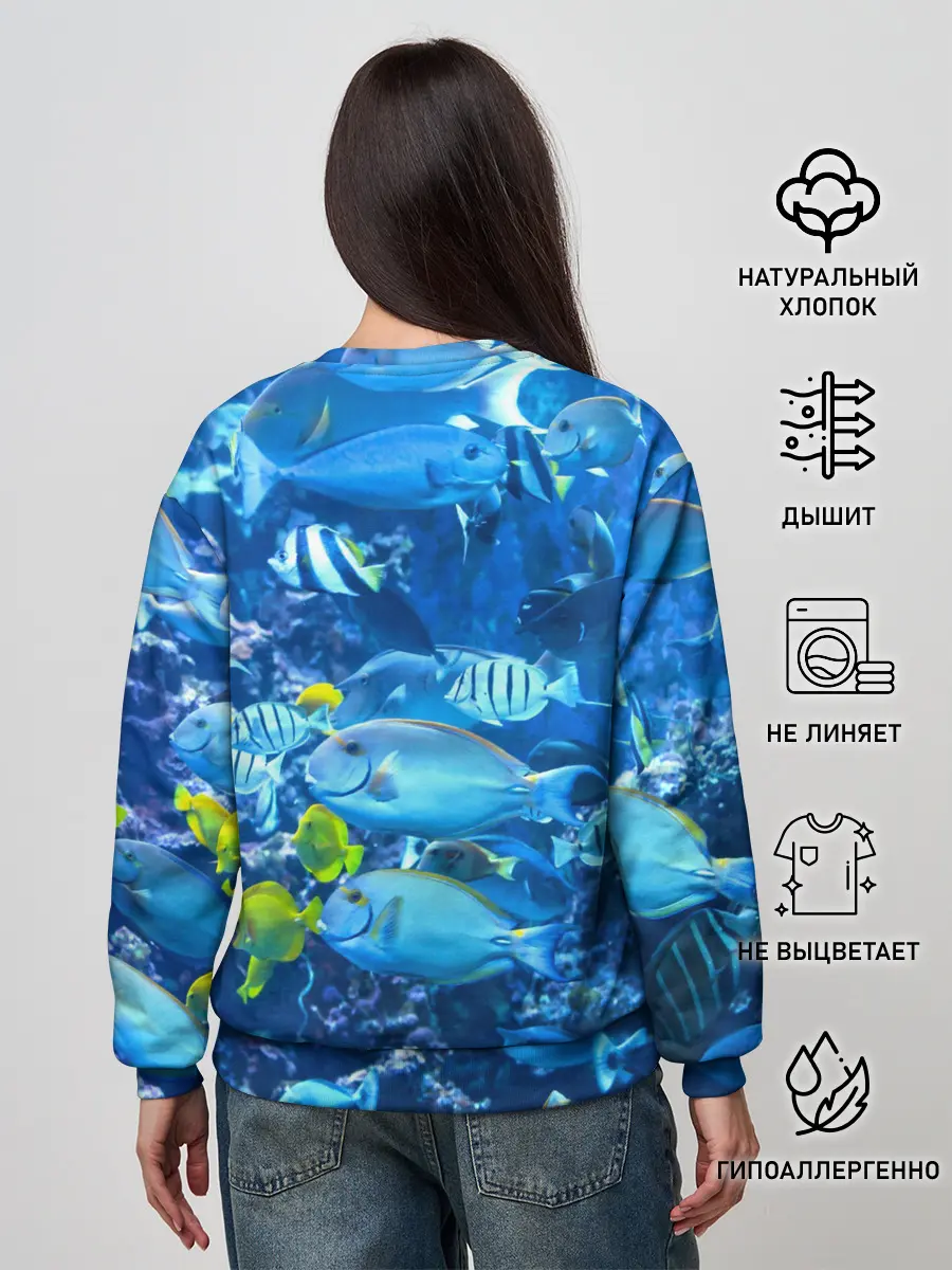 Женский свитшот / Коралловые рыбки