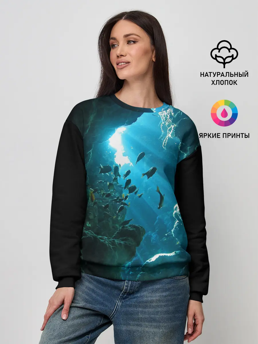 Женский свитшот / Коралловые рыбки