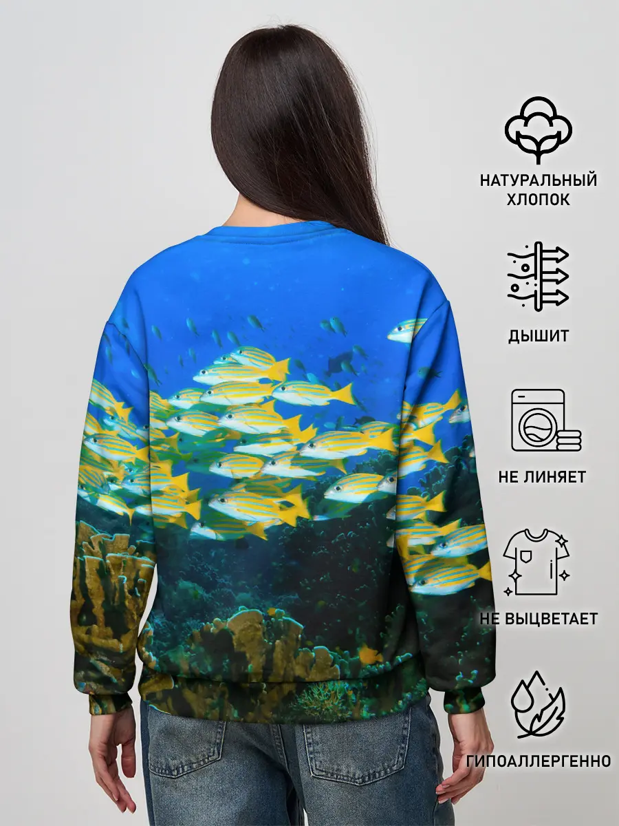 Женский свитшот / Коралловые рыбки