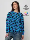 Женский свитшот / Черные акулы паттерн