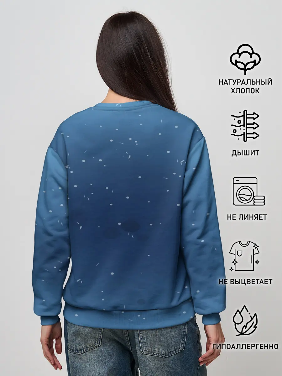 Женский свитшот / Два дельфина