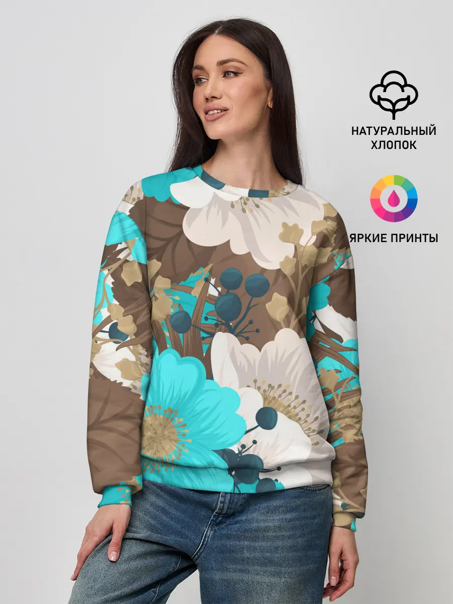 Женский свитшот / Красивые цвеТы