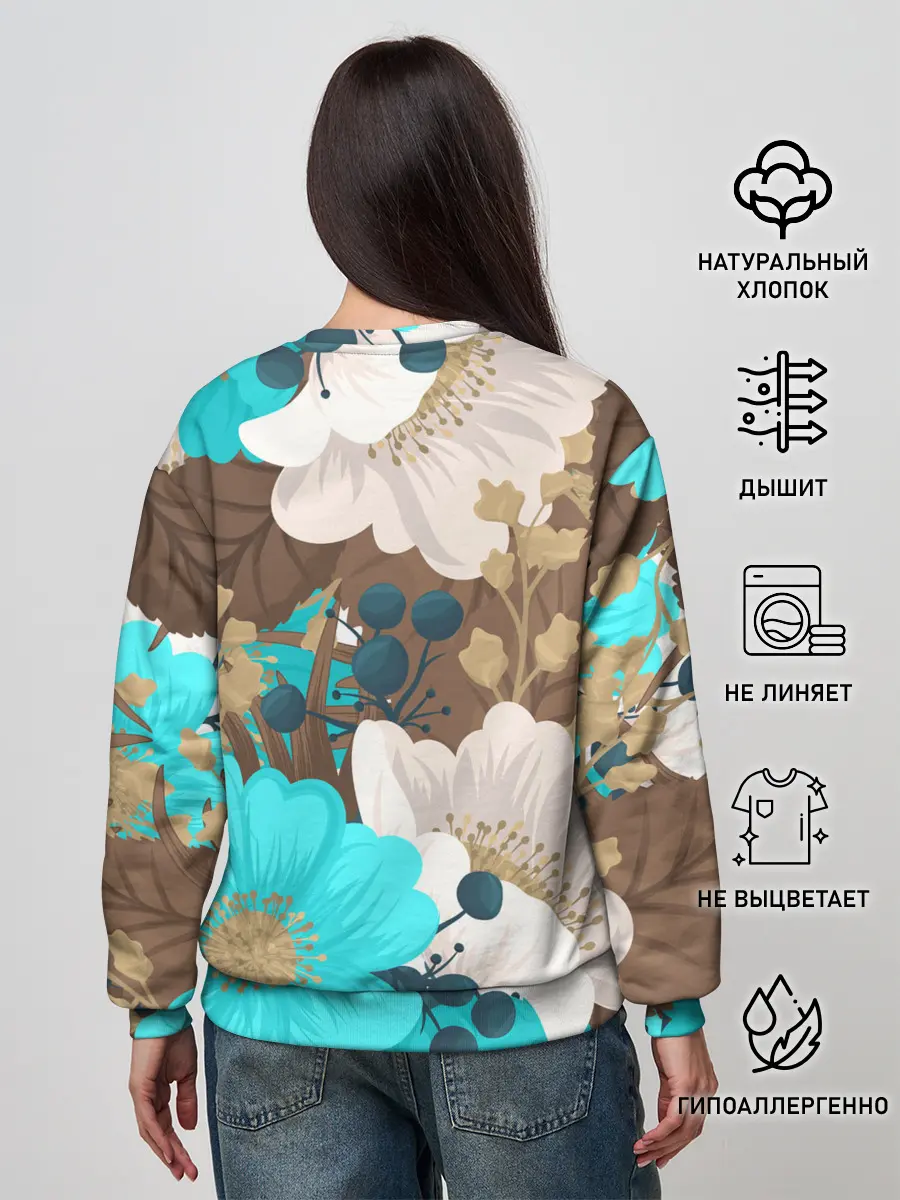 Женский свитшот / Красивые цвеТы