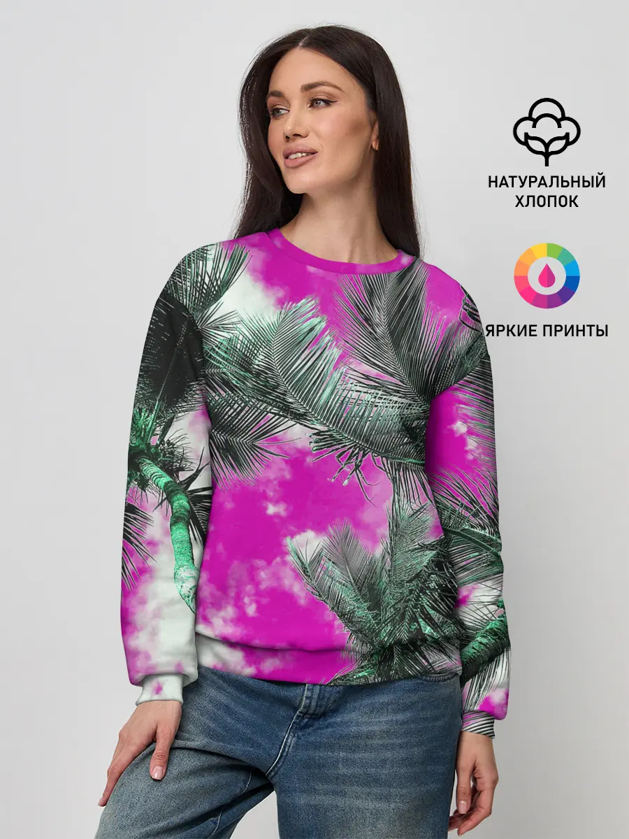 Женский свитшот / Palms Glitch