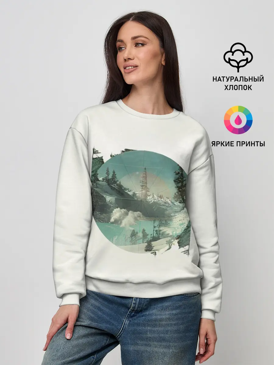 Женский свитшот / Необычное окно