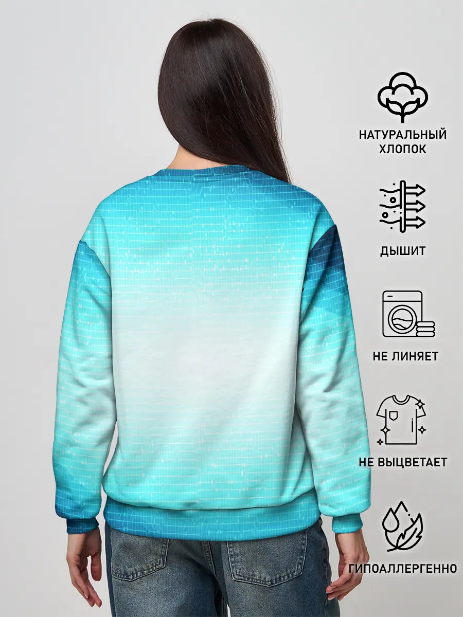 Женский свитшот / Акула в огне