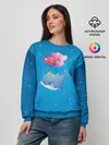 Женский свитшот / Дельфин с воздушными шариками