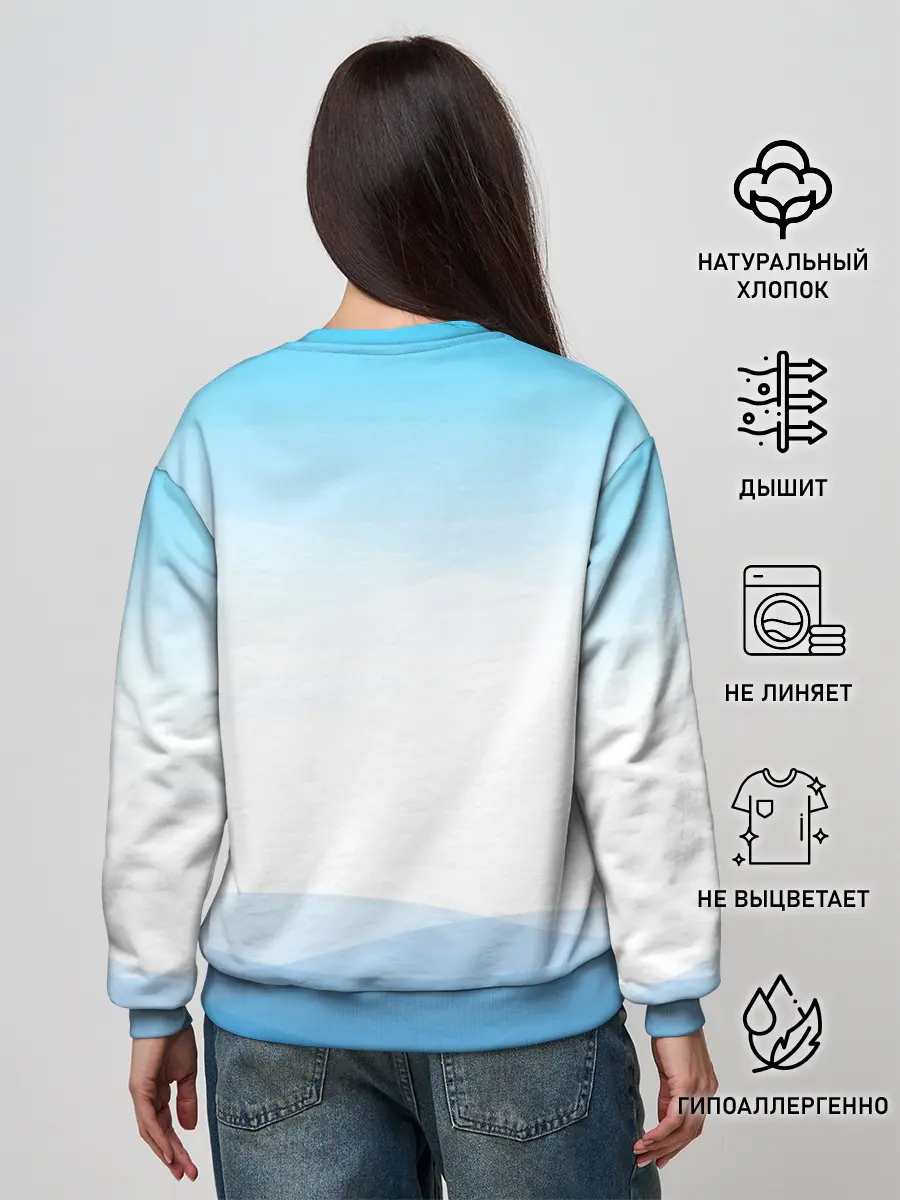 Женский свитшот / Дельфин единорог