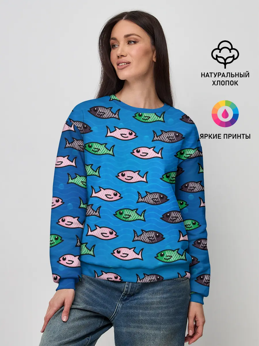 Женский свитшот / Рыбки