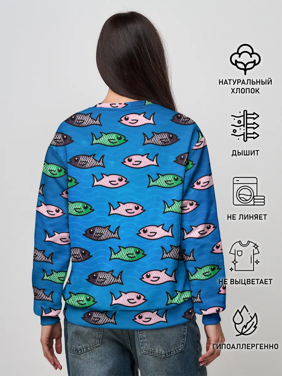 Женский свитшот / Рыбки