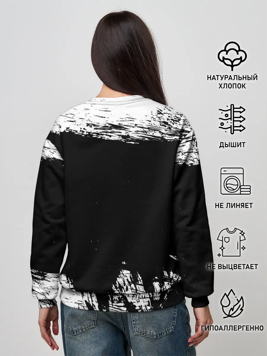 Женский свитшот / Черный Аста Чёрный клевер