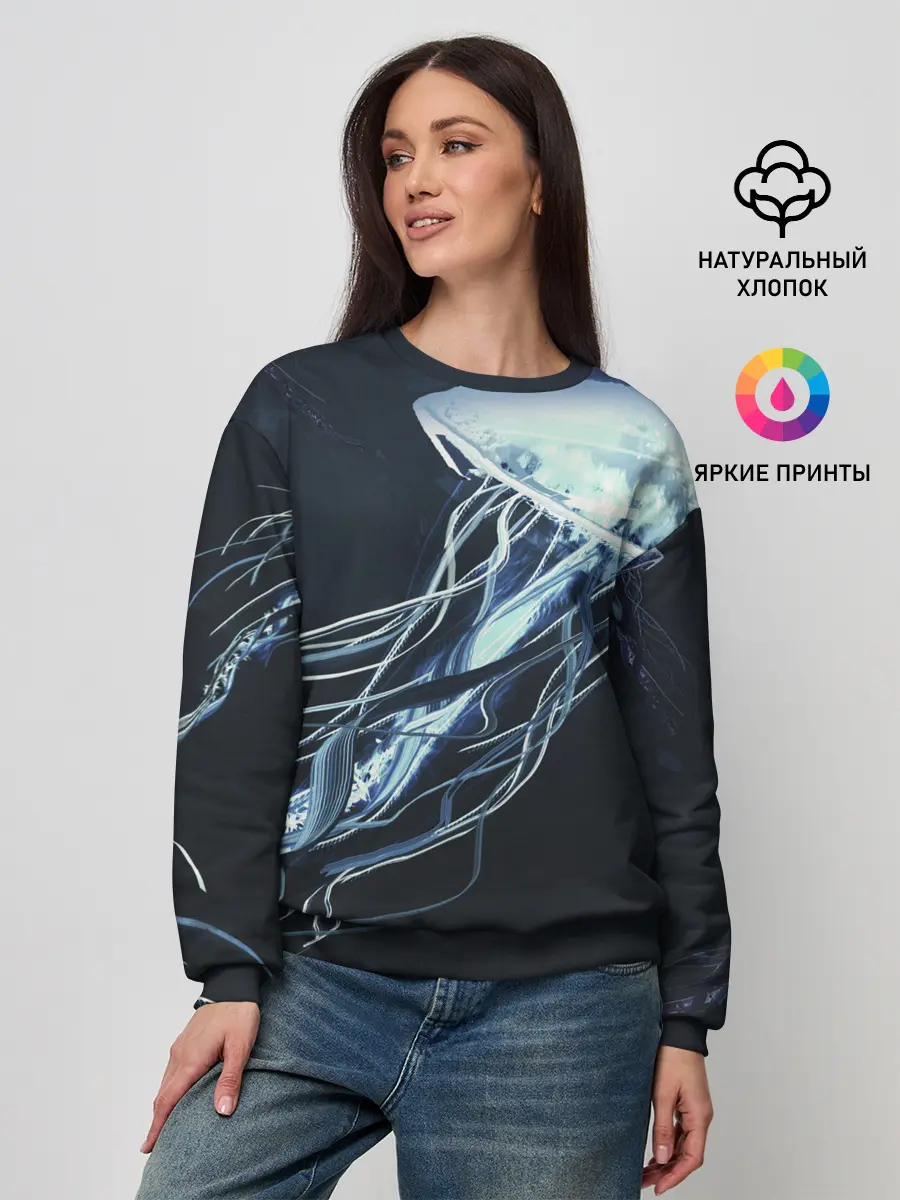 Женский свитшот / Рисунок медуза