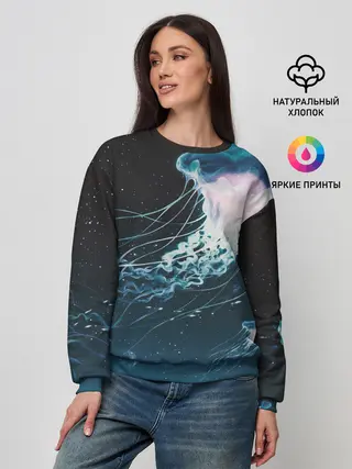 Женский свитшот / Рисунок медуза
