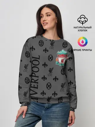 Женский свитшот / LIVERPOOL / ЛИВЕРПУЛЬ / LV