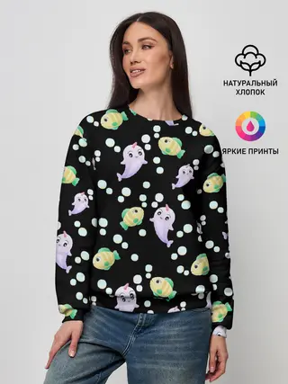 Женский свитшот / Морские жители