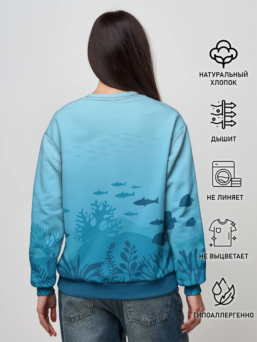 Женский свитшот / Mermaid | Русалка | Русалочка