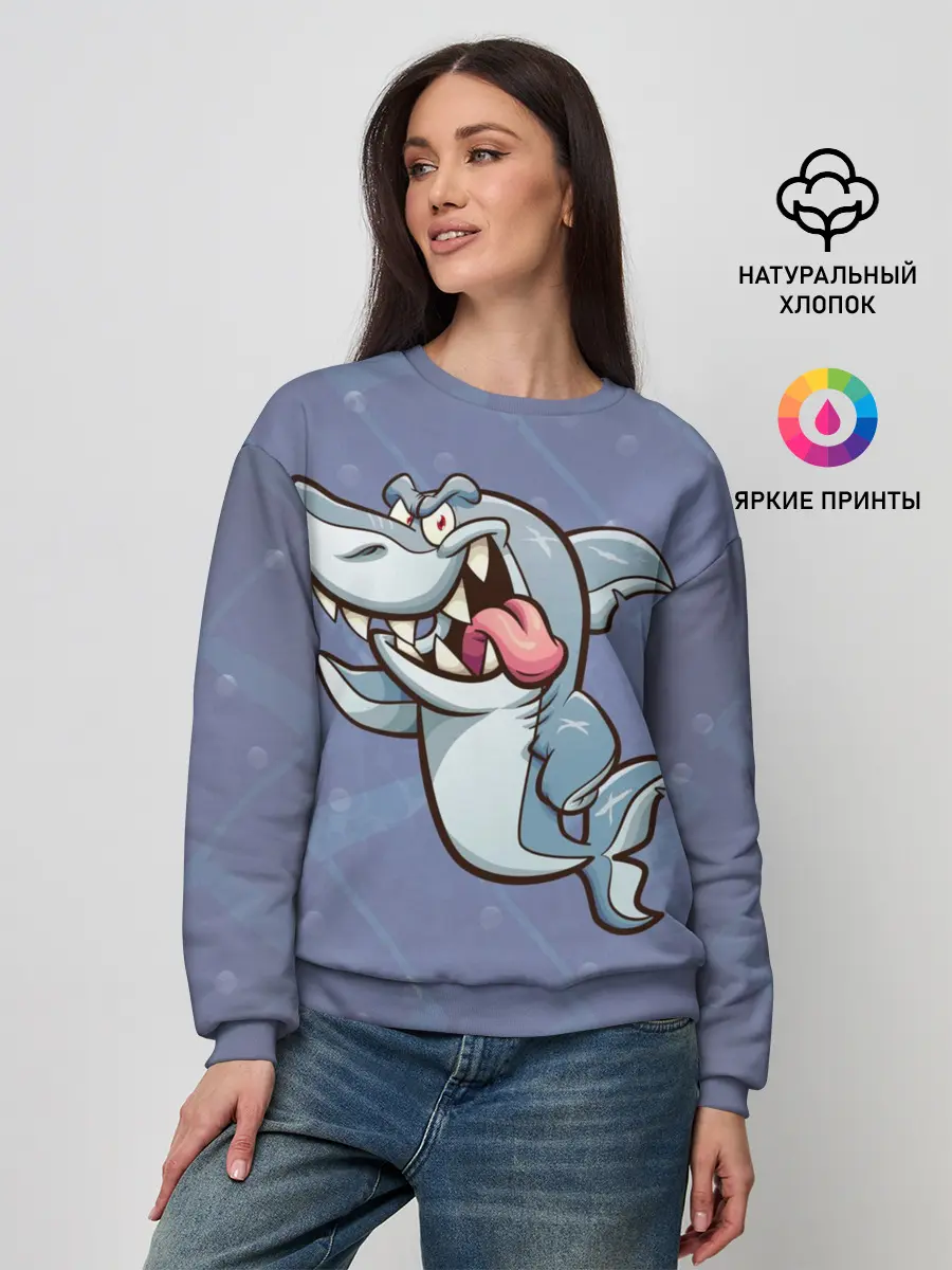 Женский свитшот / Акула