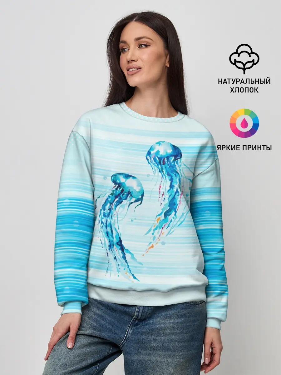 Женский свитшот / Медузы