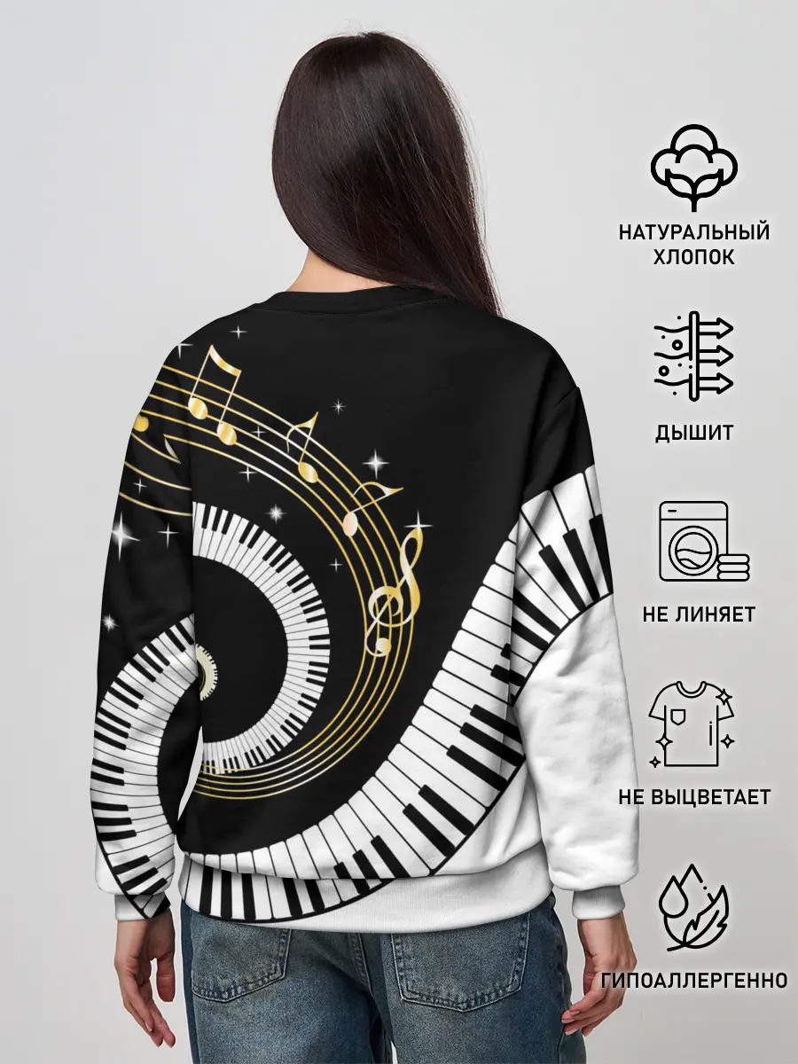 Женский свитшот / МУЗЫКАЛЬНЫЙ УЗОР
