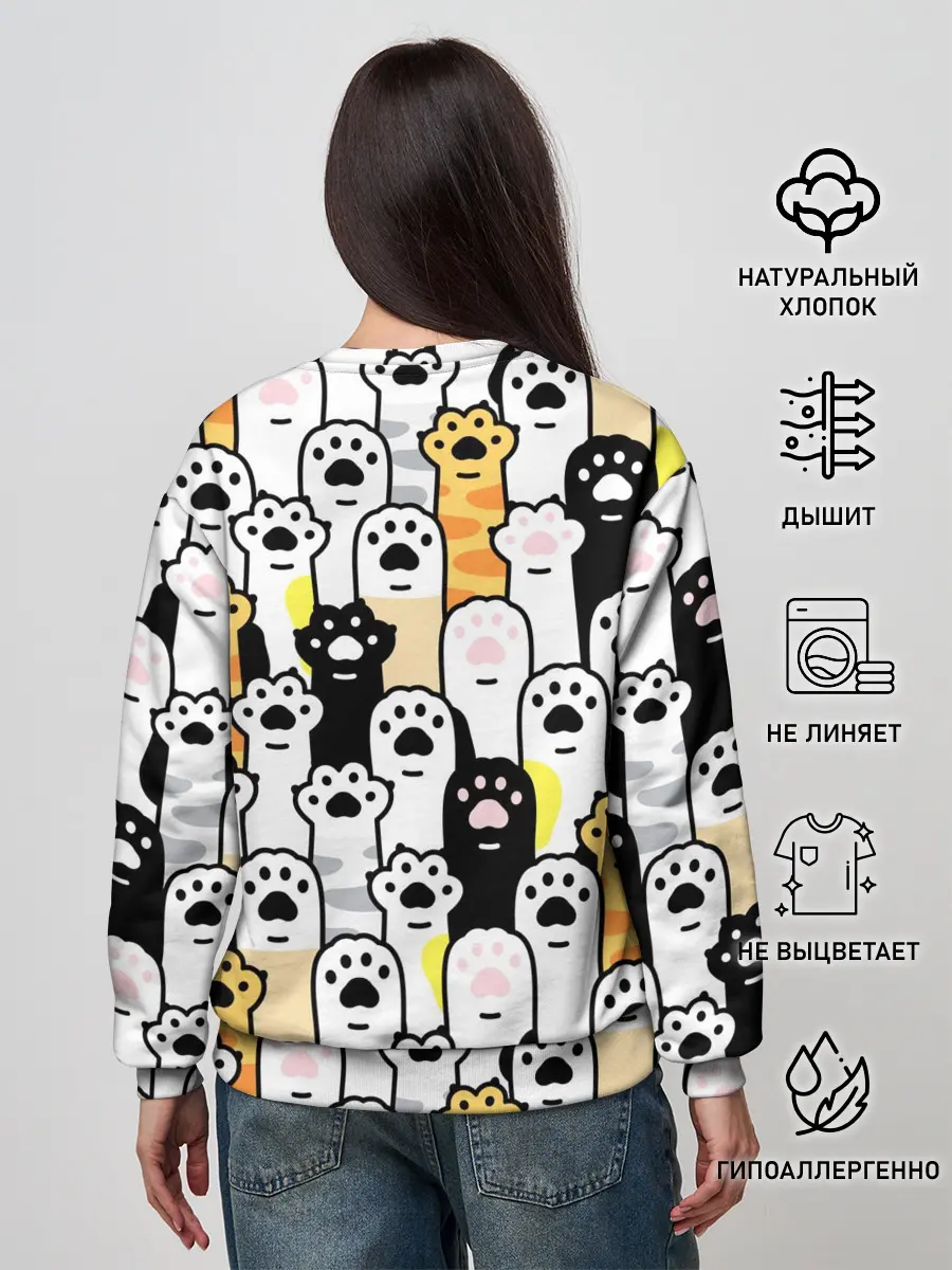 Женский свитшот / КОШАЧИЬ ЛАПЫ