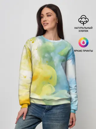 Женский свитшот / Coloful Smoke